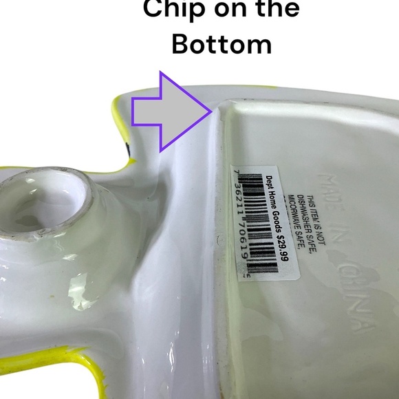 Tropical Angel Fish Design Dip Bowl Decorative Platter Tray 13 Inches - Picture 16 of 16